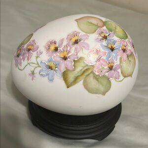 Floral Decorative Egg on Stand